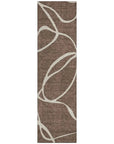 LOOMLAN Rugs Mirelle Brown Washable Indoor-Outdoor Rug