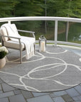 LOOMLAN Rugs Mirelle Gray Washable Indoor-Outdoor Rug