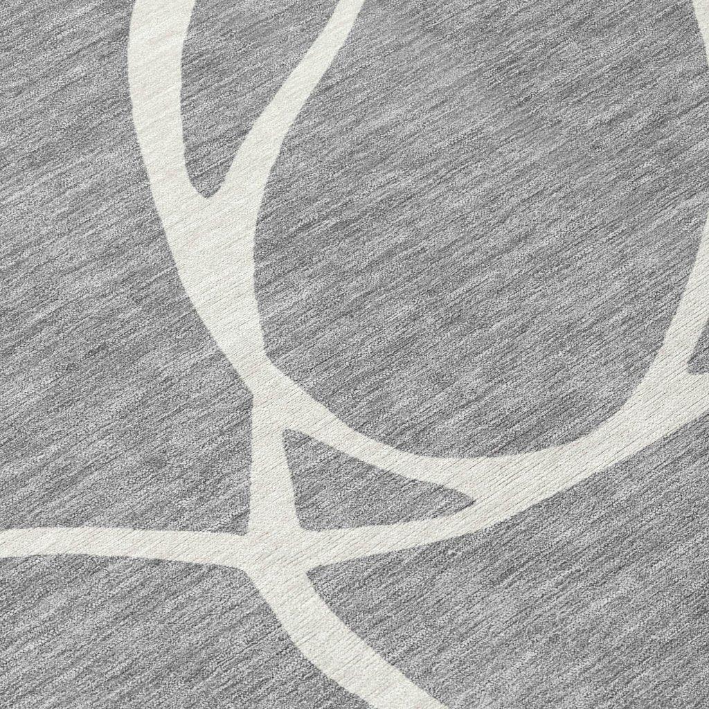 LOOMLAN Rugs Mirelle Gray Washable Indoor-Outdoor Rug