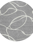 LOOMLAN Rugs Mirelle Gray Washable Indoor-Outdoor Rug