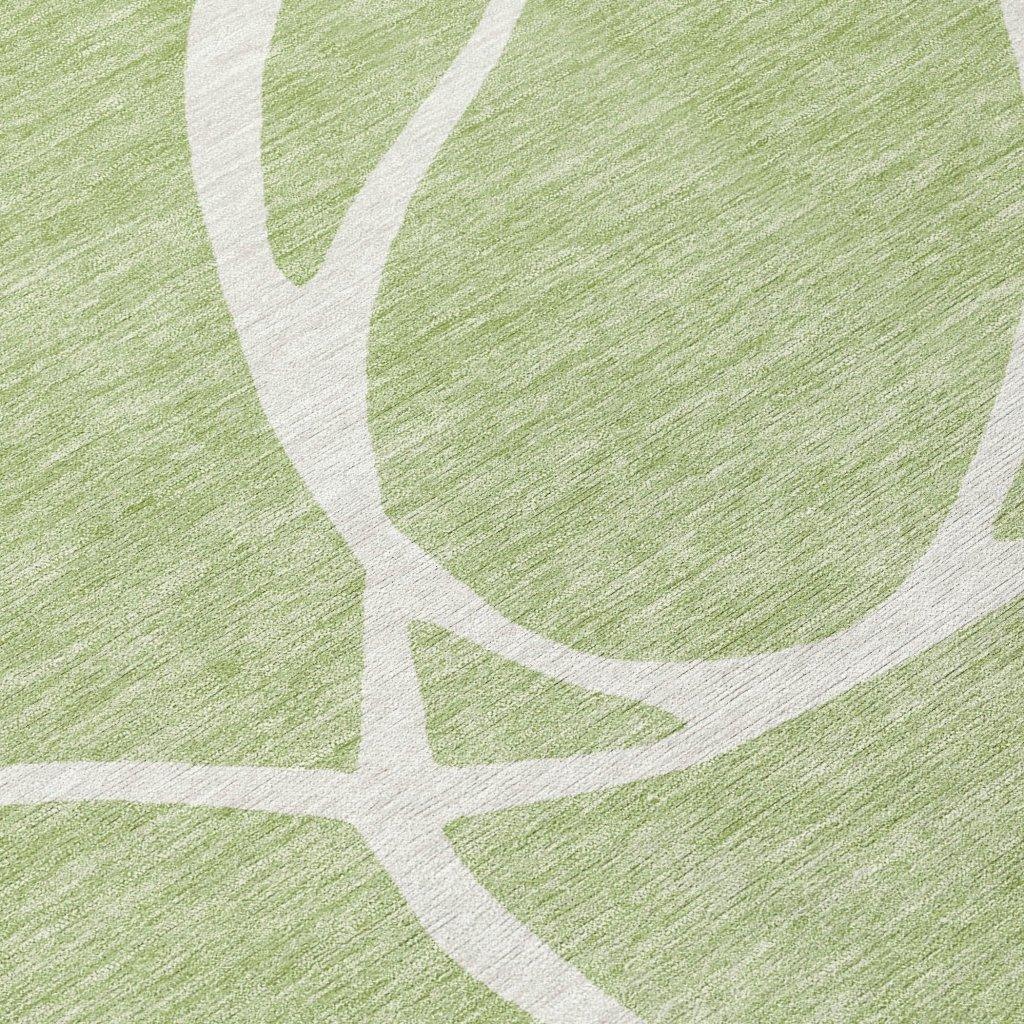 LOOMLAN Rugs Mirelle Green Washable Indoor-Outdoor Rug