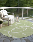 LOOMLAN Rugs Mirelle Green Washable Indoor-Outdoor Rug