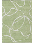 LOOMLAN Rugs Mirelle Green Washable Indoor-Outdoor Rug