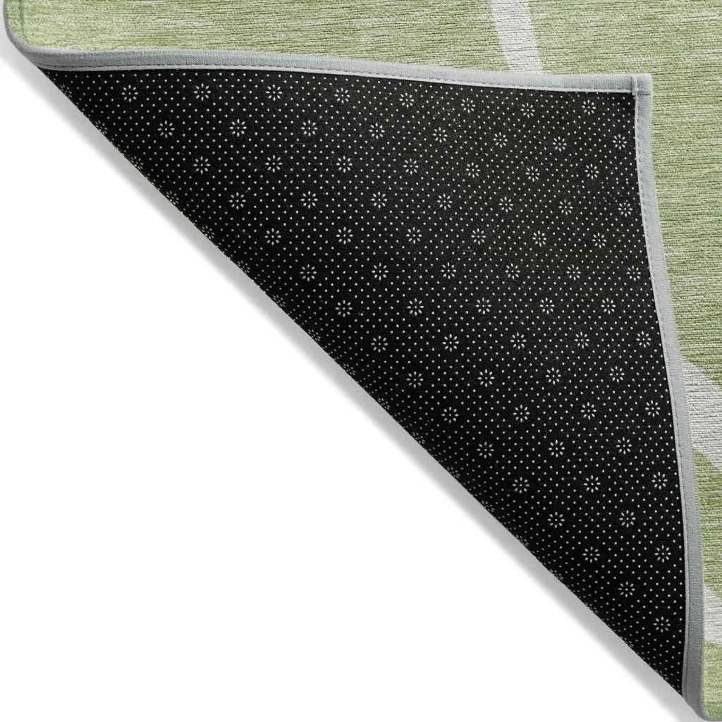 LOOMLAN Rugs Mirelle Green Washable Indoor-Outdoor Rug