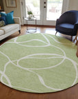 LOOMLAN Rugs Mirelle Green Washable Indoor-Outdoor Rug