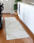 LOOMLAN Rugs Mirelle Ivory Washable Indoor-Outdoor Rug