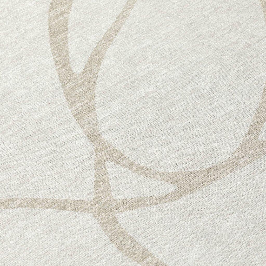 LOOMLAN Rugs Mirelle Ivory Washable Indoor-Outdoor Rug