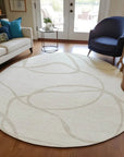 LOOMLAN Rugs Mirelle Ivory Washable Indoor-Outdoor Rug