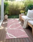 LOOMLAN Rugs Mirelle Pink Washable Indoor-Outdoor Rug