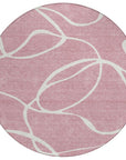 LOOMLAN Rugs Mirelle Pink Washable Indoor-Outdoor Rug