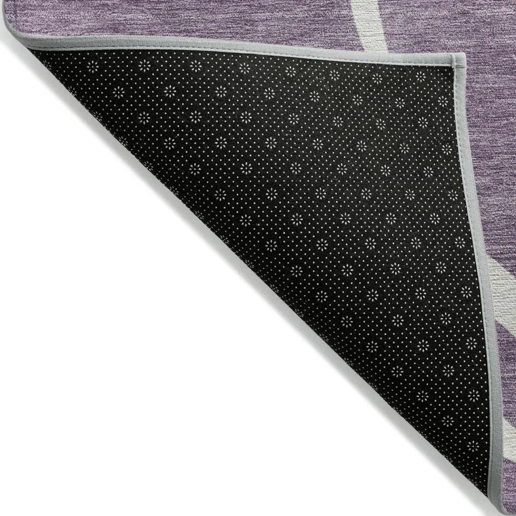 LOOMLAN Rugs Mirelle Purple Washable Indoor-Outdoor Rug