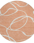 LOOMLAN Rugs Mirelle Salmon Washable Indoor-Outdoor Rug