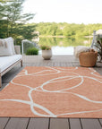 LOOMLAN Rugs Mirelle Salmon Washable Indoor-Outdoor Rug