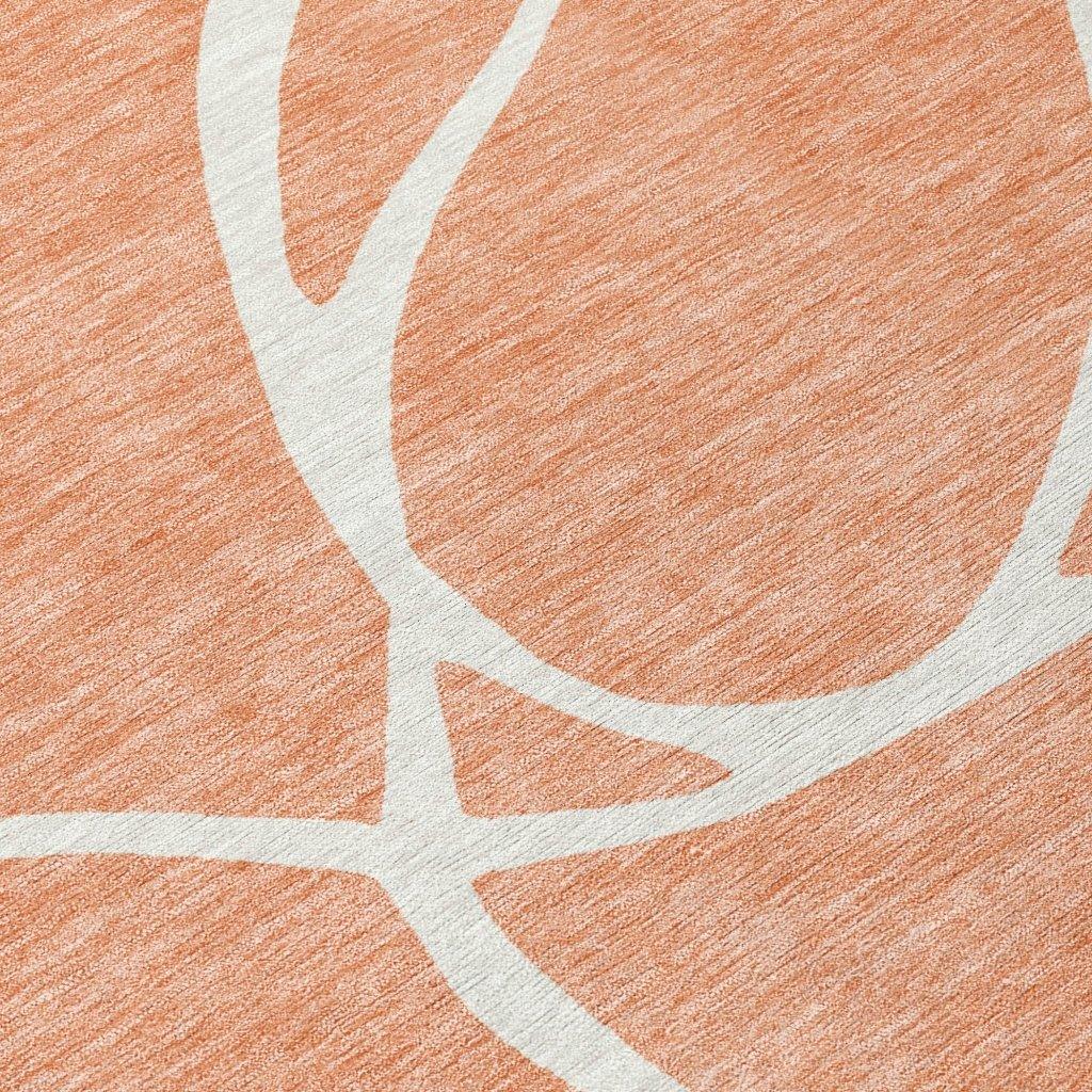 LOOMLAN Rugs Mirelle Salmon Washable Indoor-Outdoor Rug