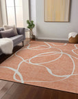 LOOMLAN Rugs Mirelle Salmon Washable Indoor-Outdoor Rug