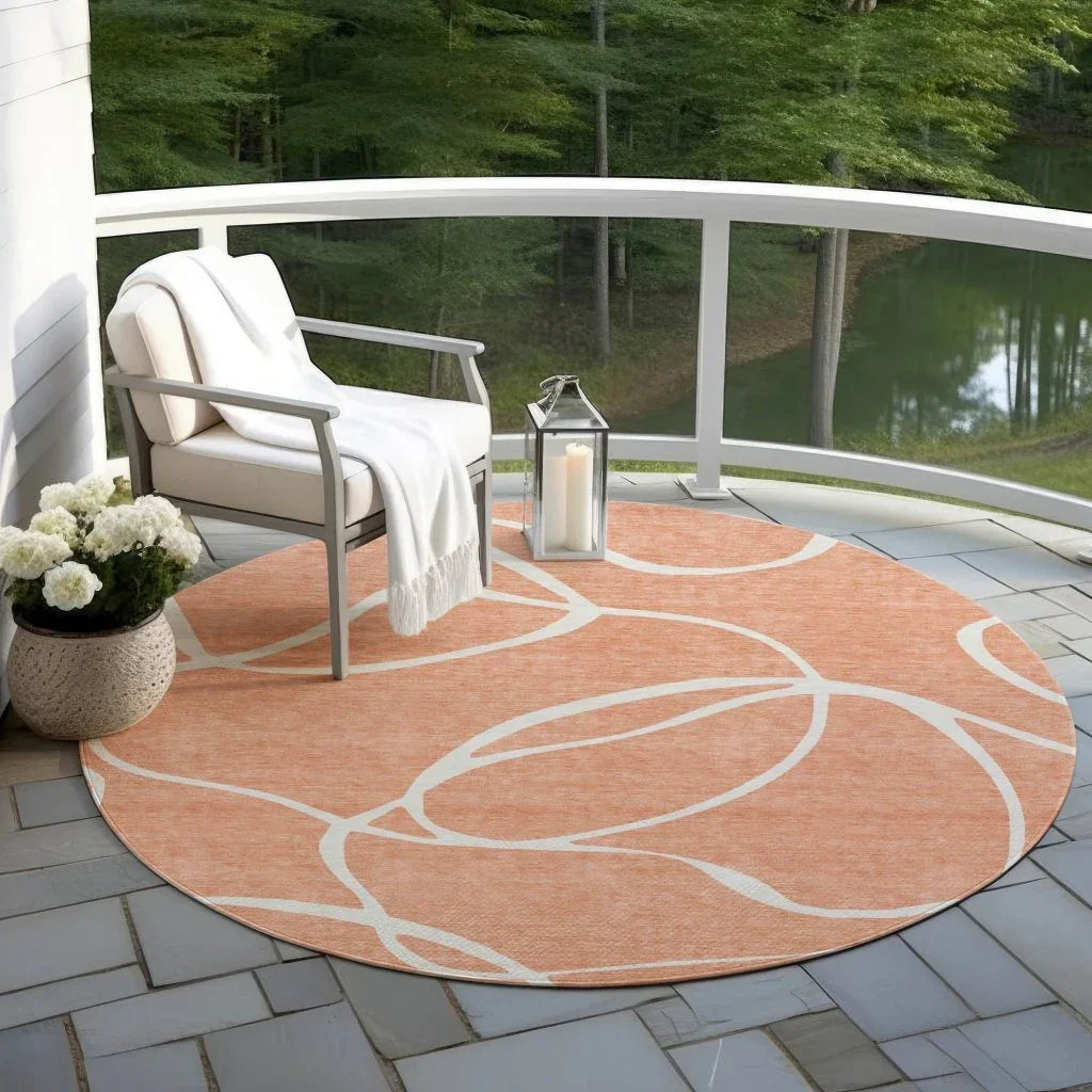 LOOMLAN Rugs Mirelle Salmon Washable Indoor-Outdoor Rug