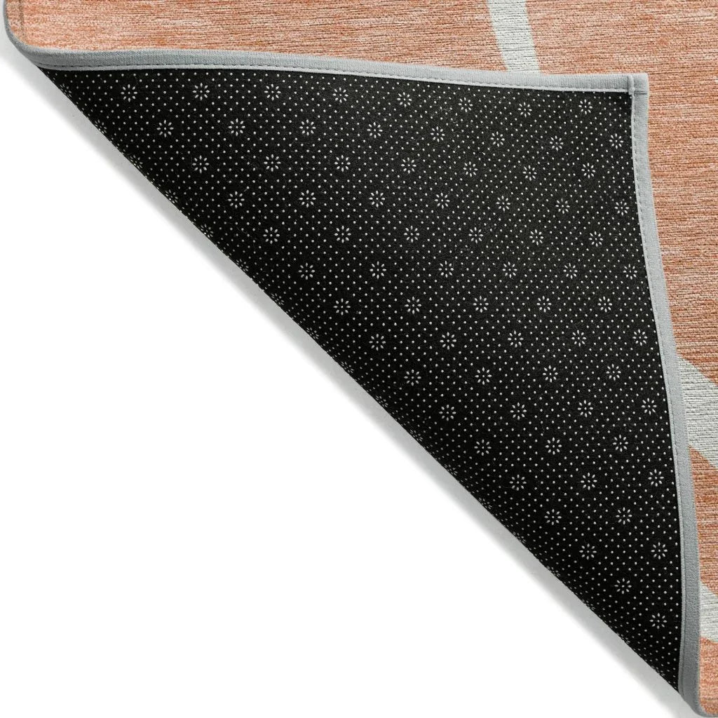LOOMLAN Rugs Mirelle Salmon Washable Indoor-Outdoor Rug