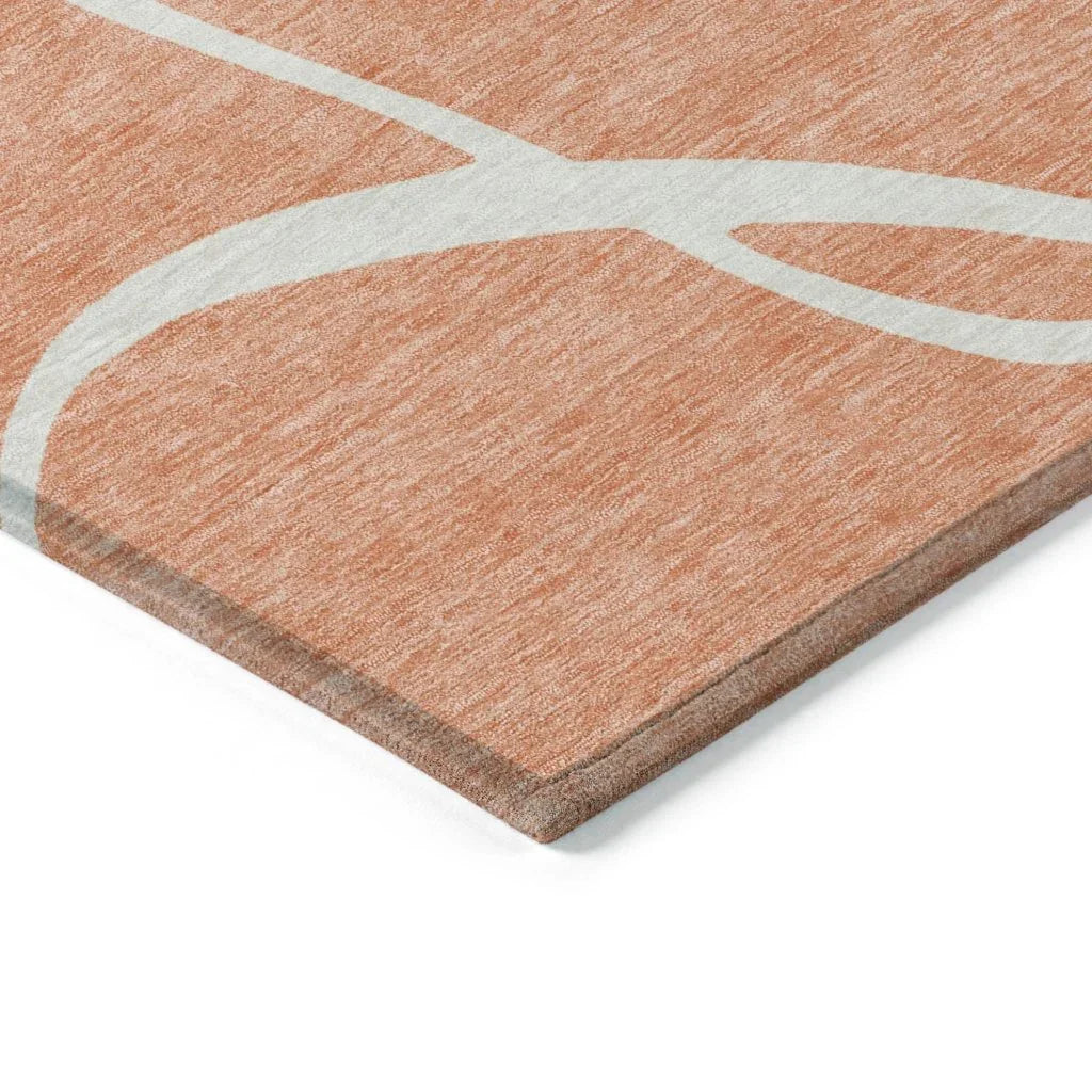 LOOMLAN Rugs Mirelle Salmon Washable Indoor-Outdoor Rug