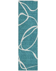 LOOMLAN Rugs Mirelle Teal Washable Indoor-Outdoor Rug