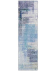LOOMLAN Rugs Mireya Blue Washable Indoor-Outdoor Rug
