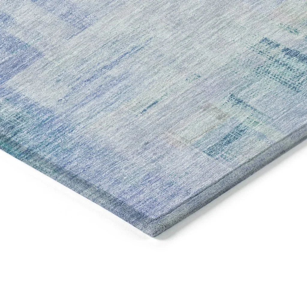 LOOMLAN Rugs Mireya Blue Washable Indoor-Outdoor Rug