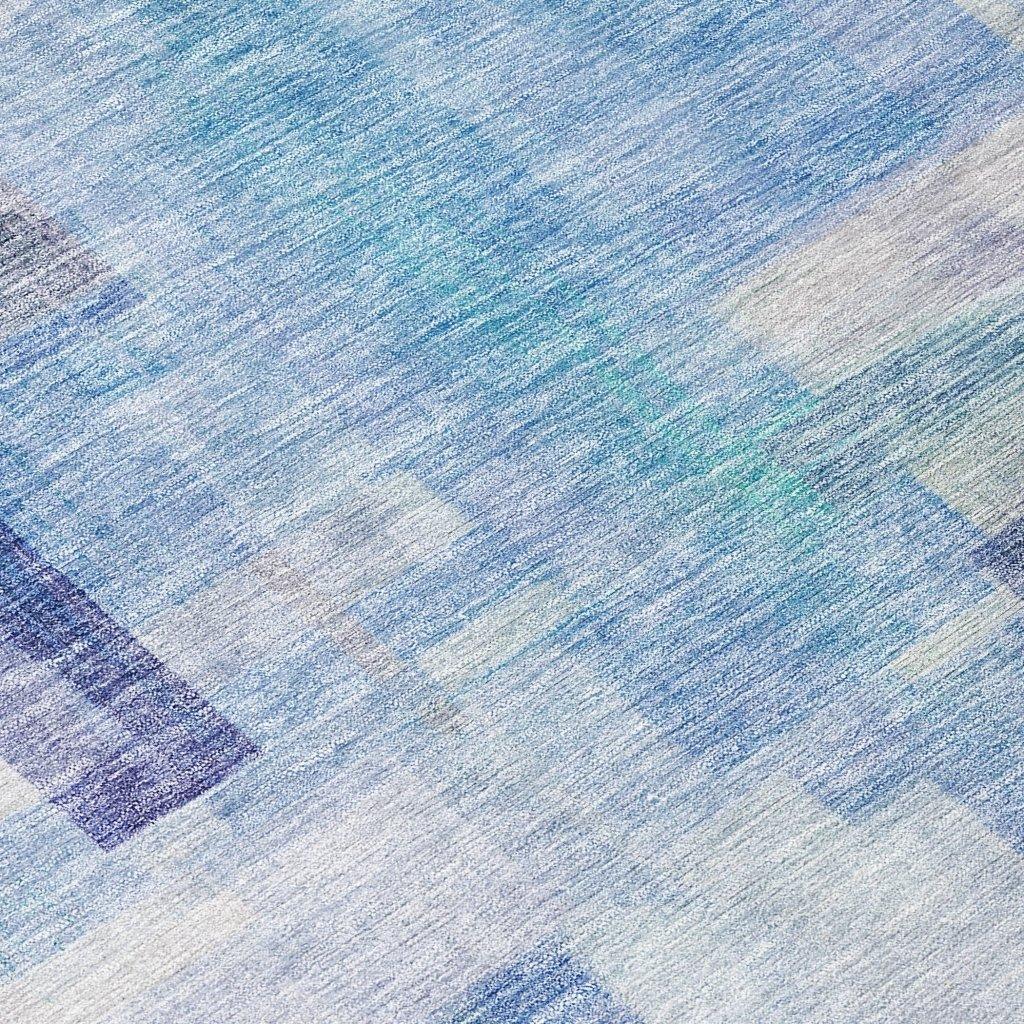 LOOMLAN Rugs Mireya Blue Washable Indoor-Outdoor Rug