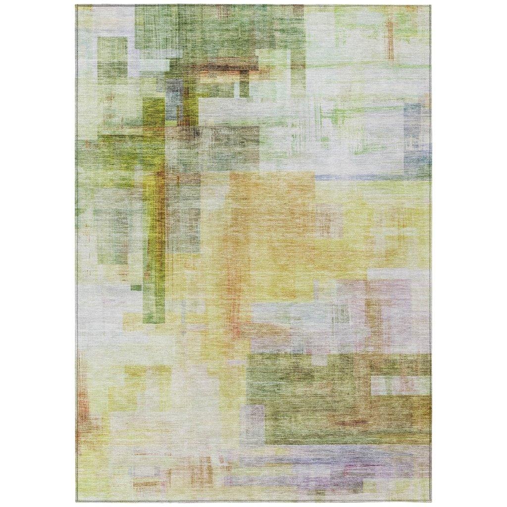 LOOMLAN Rugs Mireya Green Washable Indoor-Outdoor Rug