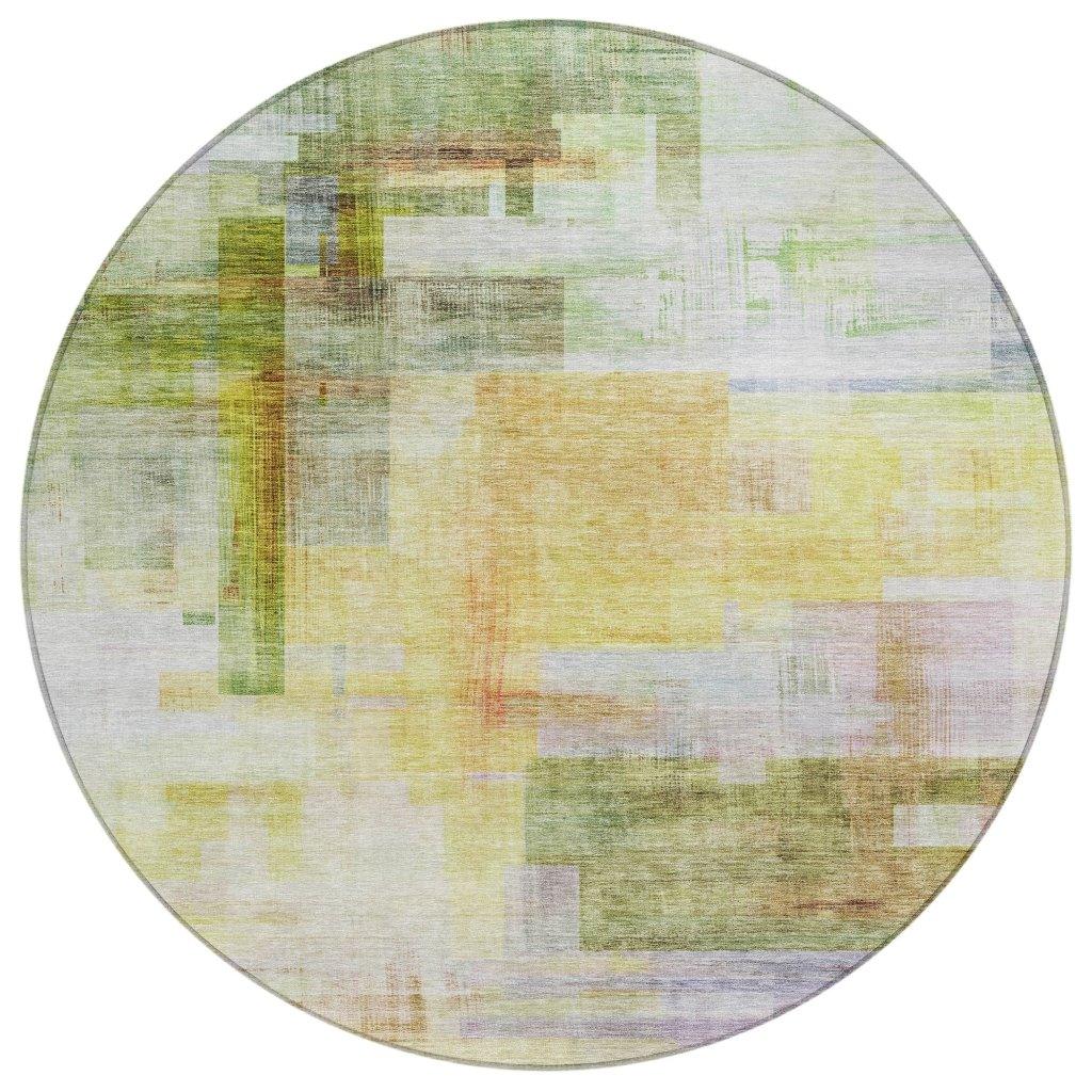LOOMLAN Rugs Mireya Green Washable Indoor-Outdoor Rug