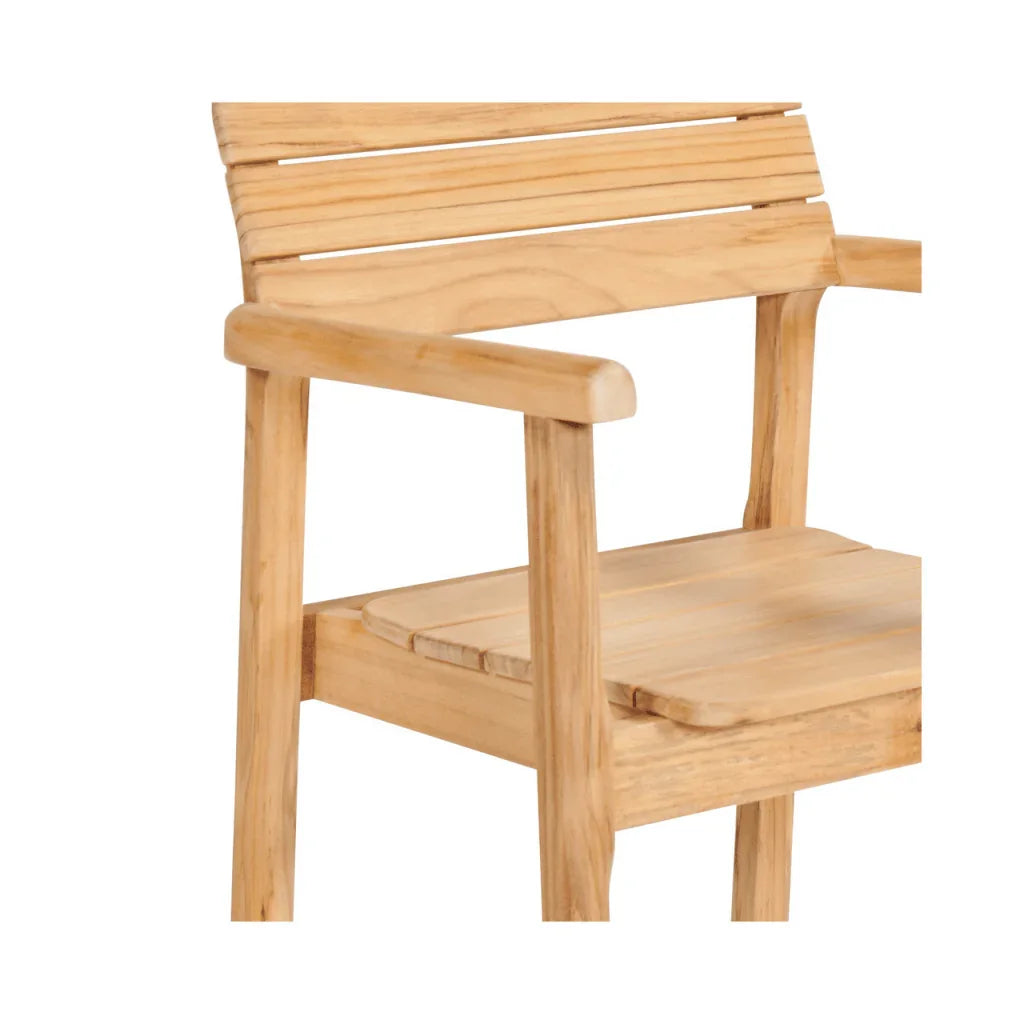 Modurn Teak Patio Rectangular Dining Set 5PC - LOOMLAN - HiTeak - Outdoor Dining Sets