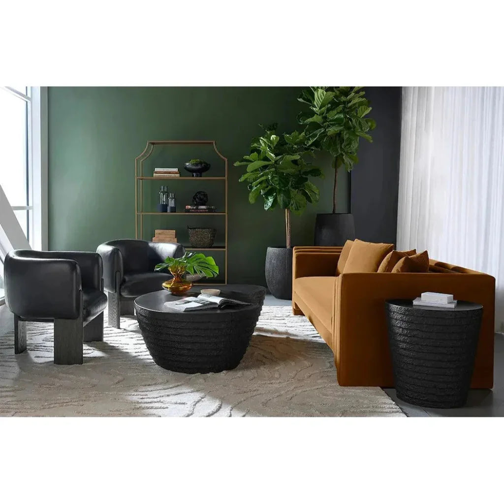 Mojave Coffee Table Concrete Black Outdoor - LOOMLAN - SUNPAN - Outdoor Coffee Tables