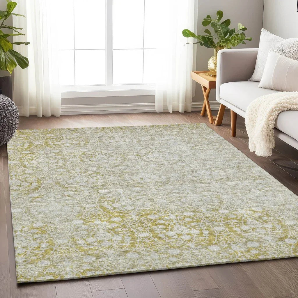 LOOMLAN Rugs Monavia Gold Washable Indoor-Outdoor Rug
