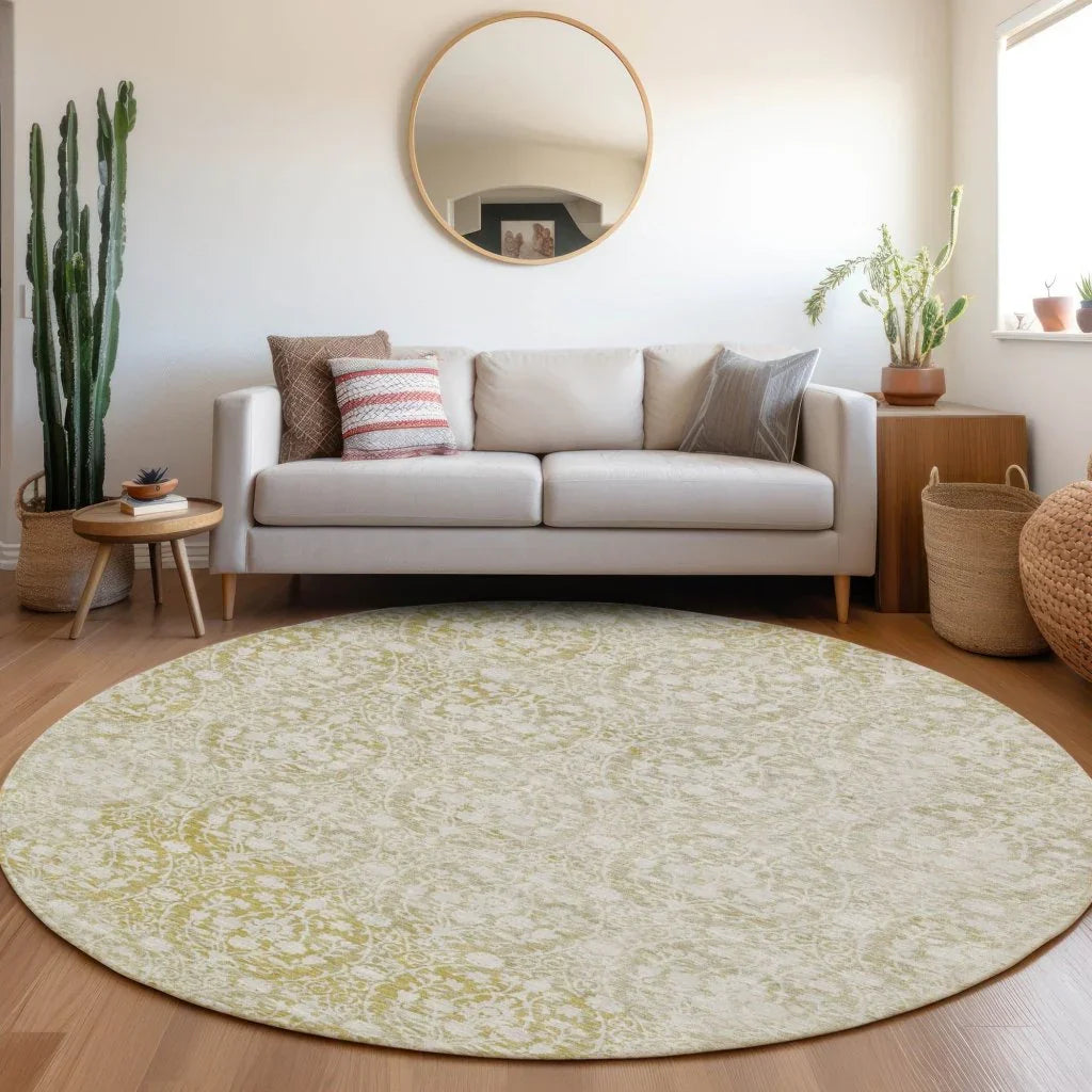 LOOMLAN Rugs Monavia Gold Washable Indoor-Outdoor Rug