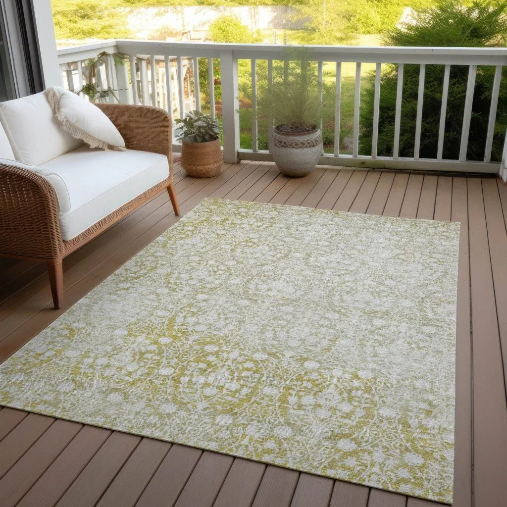 LOOMLAN Rugs Monavia Gold Washable Indoor-Outdoor Rug