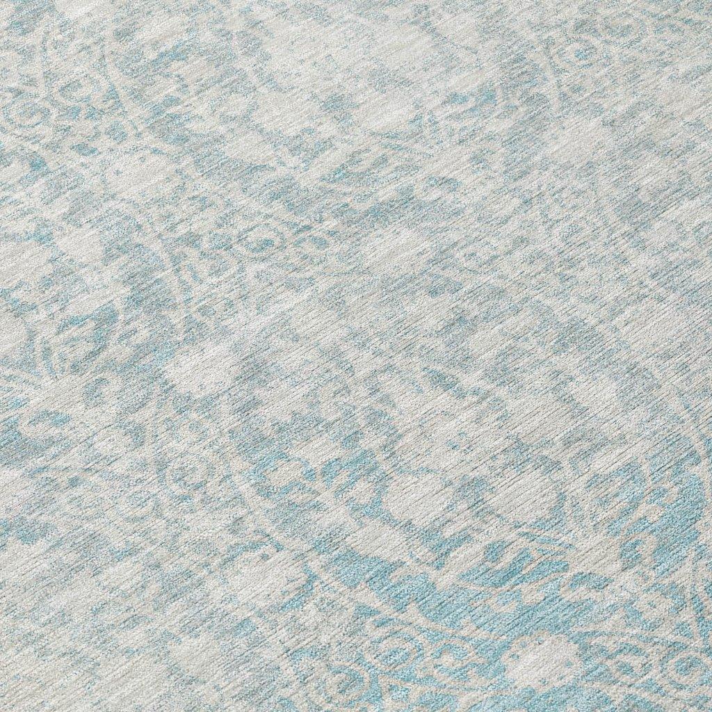 LOOMLAN Rugs Monavia Teal Washable Indoor-Outdoor Rug