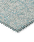 LOOMLAN Rugs Monavia Teal Washable Indoor-Outdoor Rug