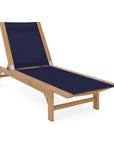 Montauk Teak Outdoor Reclining Sunlounger Wheels - LOOMLAN - HiTeak - Outdoor Cabanas & Loungers
