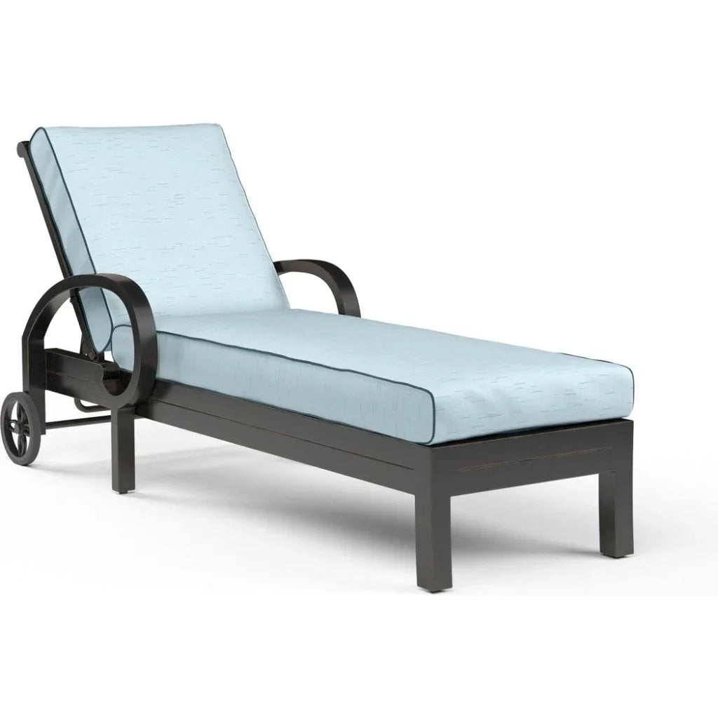 Monterey Sunbrella Outdoor Chaise Lounge - LOOMLAN - Sunset West - Outdoor Chaises