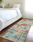 LOOMLAN Rugs Mosaic Orange Washable Indoor-Outdoor Rug