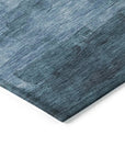 LOOMLAN Rugs Mosselia Blue Washable Indoor-Outdoor Rug