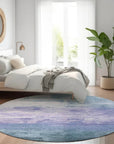 LOOMLAN Rugs Mosselia Blue Washable Indoor-Outdoor Rug