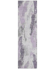 LOOMLAN Rugs Motyfa Purple Washable Indoor-Outdoor Rug