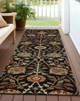 LOOMLAN Rugs Muse Black Washable Indoor-Outdoor Rug