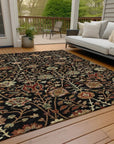 LOOMLAN Rugs Muse Black Washable Indoor-Outdoor Rug