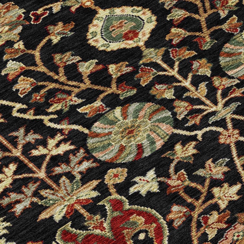 LOOMLAN Rugs Muse Black Washable Indoor-Outdoor Rug