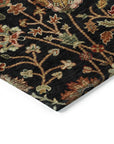LOOMLAN Rugs Muse Black Washable Indoor-Outdoor Rug