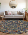 LOOMLAN Rugs Muse Blue Washable Indoor-Outdoor Rug