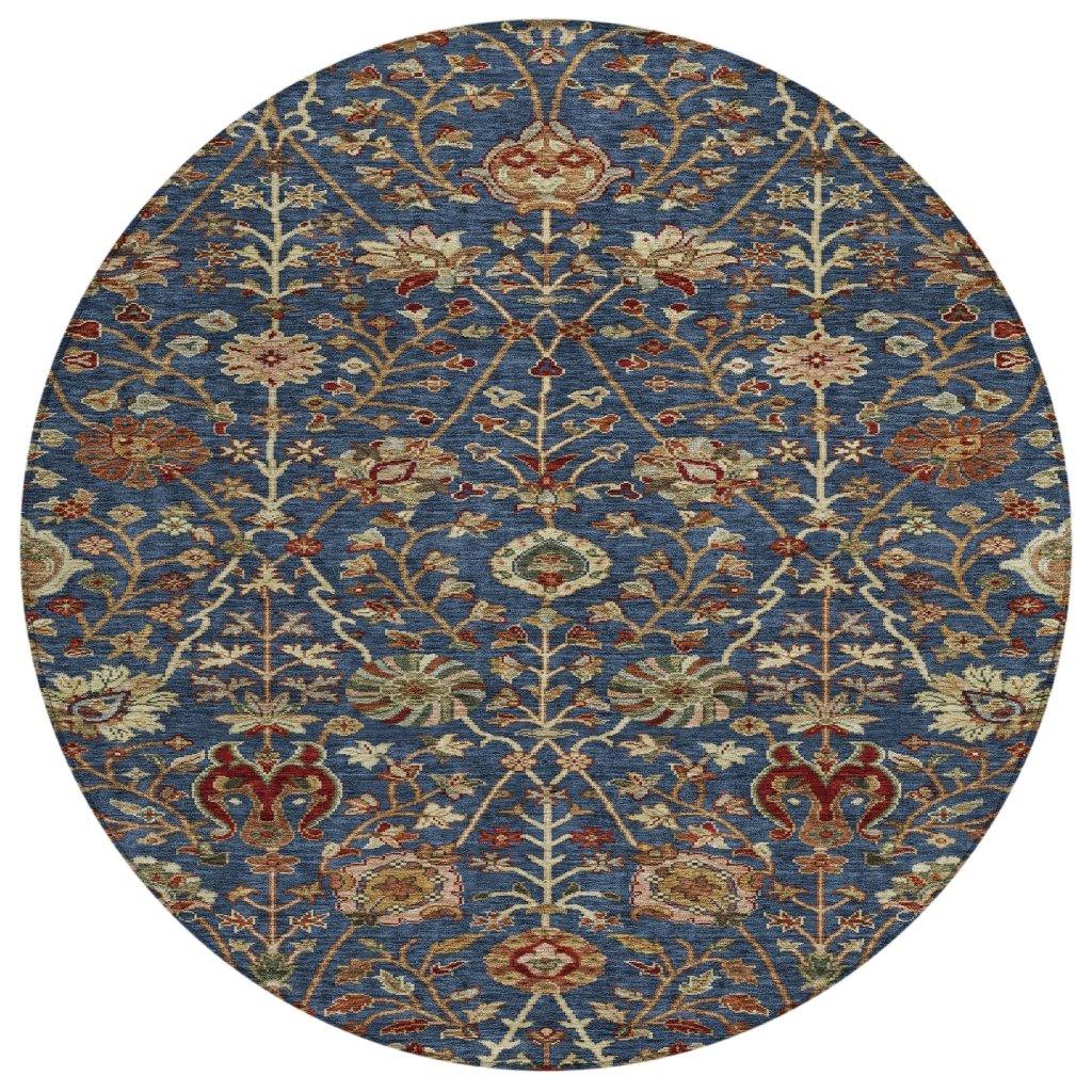 LOOMLAN Rugs Muse Blue Washable Indoor-Outdoor Rug