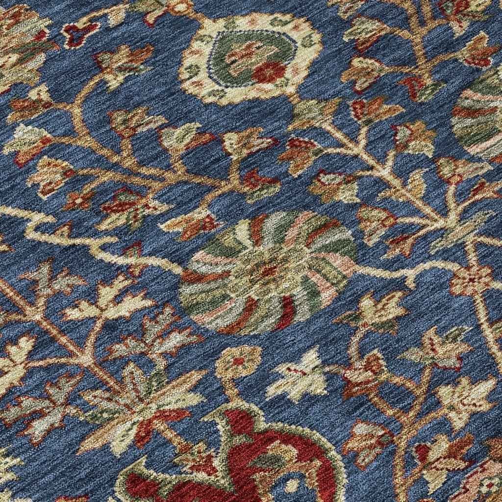 LOOMLAN Rugs Muse Blue Washable Indoor-Outdoor Rug