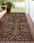 LOOMLAN Rugs Muse Brown Washable Indoor-Outdoor Rug
