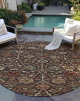 LOOMLAN Rugs Muse Brown Washable Indoor-Outdoor Rug